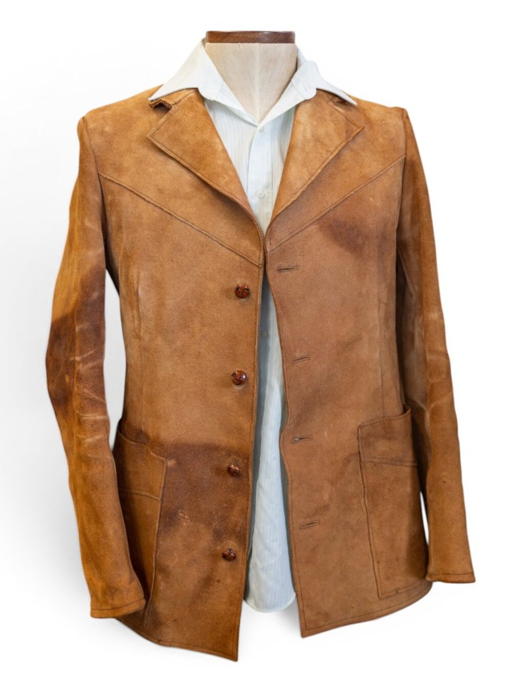 1970s Men’s Handmade Suede Leather Jacket Western Sport Coat Blazer